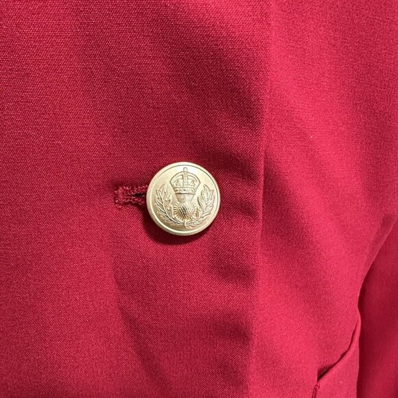 Boston Proper Andrea Behar Women's Royal Crest Blazer Jacket Size 6 Red NWOT - Picture 3 of 12